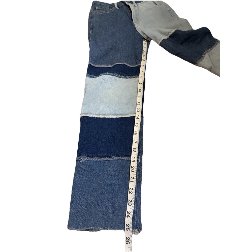 Hollister Women's Ultra High Rise Vintage Straight Jeans Patchwork Size 24 - Picture 6 of 9